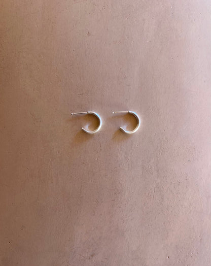 Roe Silver Demi-Hoop Earrings